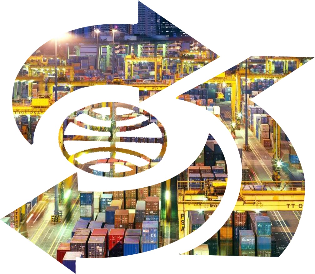 S. K. Agency logo collage of Mumbai port and logistics scenes